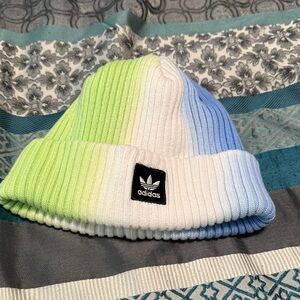 Adidas Kids' Green, White, and Blue Beanie